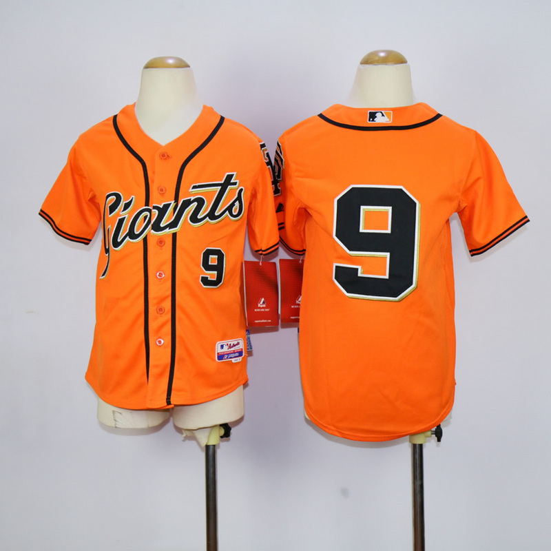 Youth San Francisco Giants #9 Williams Orange MLB Jerseys